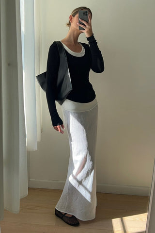Capri Skirt in White · effortless scandi skirt for women from ITS MAY