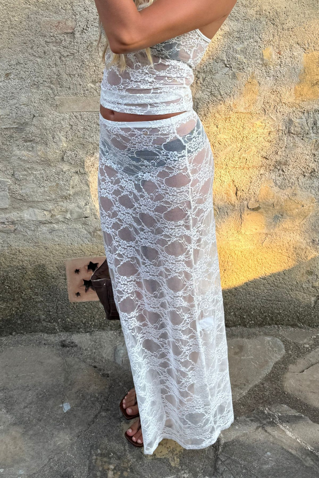 Sicily Lace Skirt - White