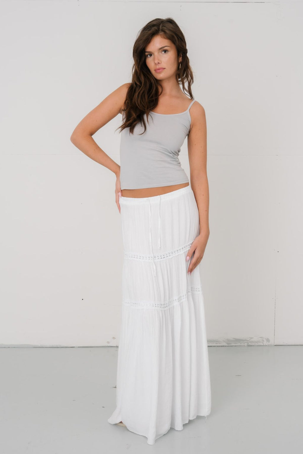 Alma Maxi Skirt - White