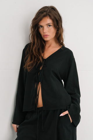 Bow Top in Black · effortless scandi top for women from ITS MAY