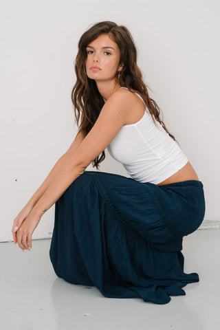 Alma Maxi Skirt in Navy · effortless scandi skirt for women from ITS MAY