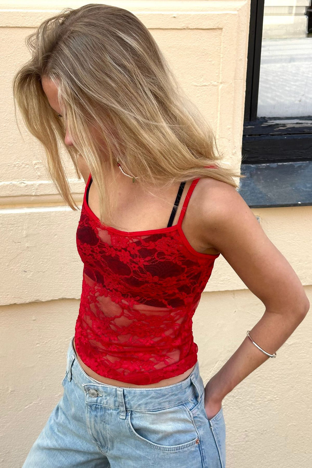 Florence Lace Top - Red