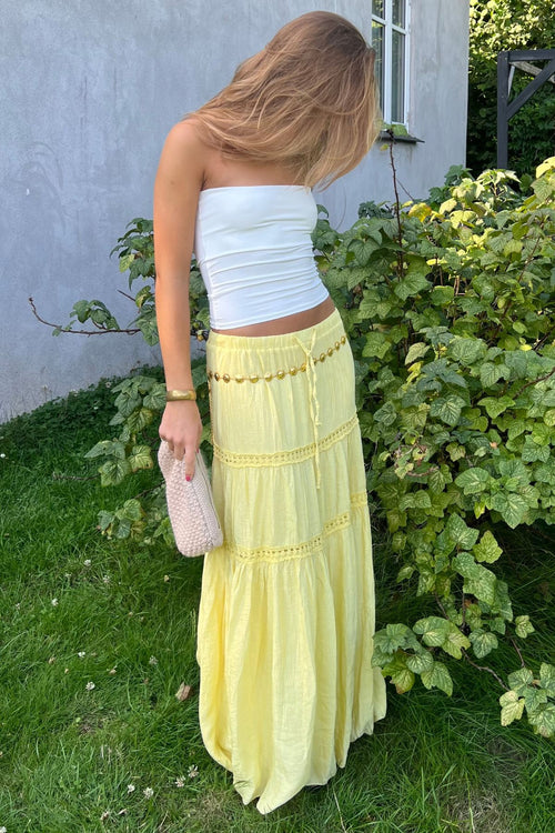 Alma Maxi Skirt - Dusty yellow