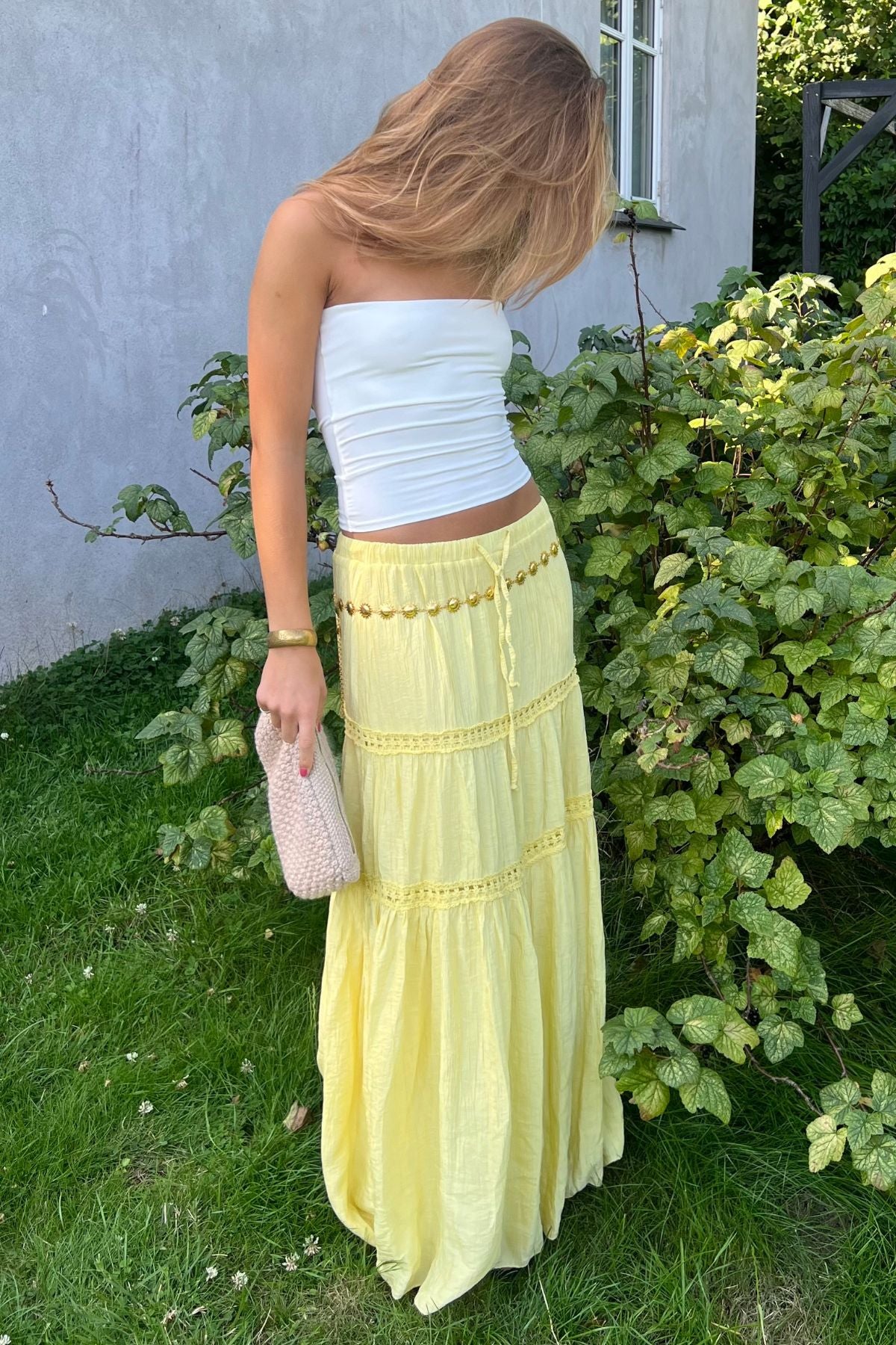 Alma Maxi Skirt Dusty yellow