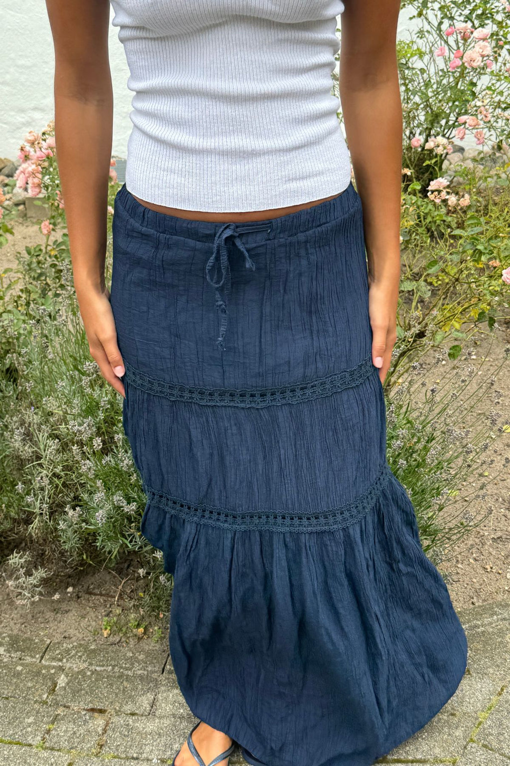 Alma Maxi Skirt - Navy blue