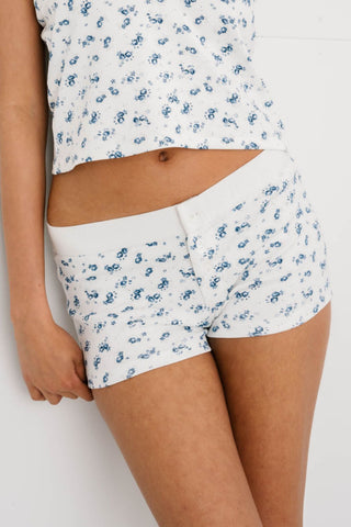 Viola Boxer Shorts in Blue Floral · effortless scandi shorts for women from ITS MAY