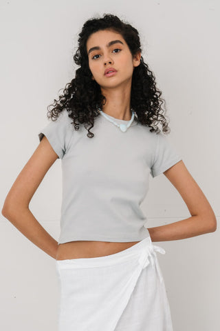 Vega T-shirt in Light Grey · effortless scandi t-shirt for women from ITS MAY