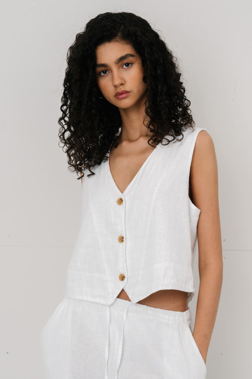 Elle Vest - White