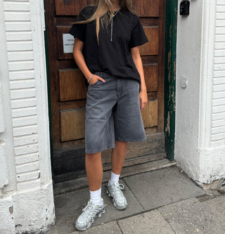 Esme Denim Jorts in Black Denim · effortless scandi shorts for women from ITS MAY