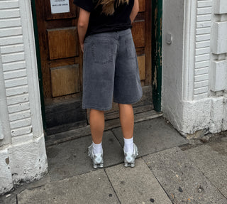 Esme Denim Jorts in Black Denim · effortless scandi shorts for women from ITS MAY