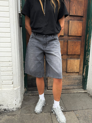 Esme Denim Jorts in Black Denim · effortless scandi shorts for women from ITS MAY