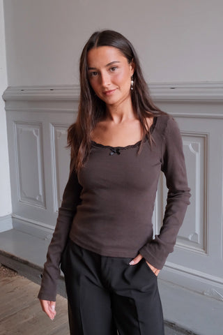 Lace Top - Brown