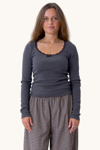Lace Top - Dark Grey