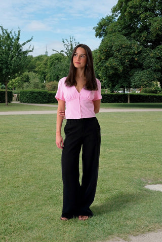 Roberta Top - Pink Checkered