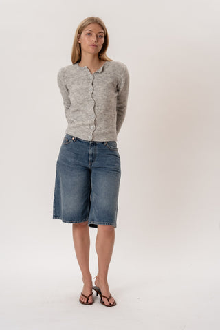 Mathilde Cardigan in Grey · effortless scandi knit for women from ITS MAY