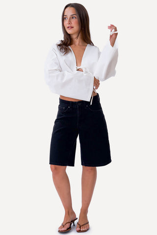 Leonora Tie Blouse - White