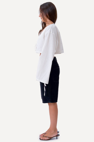 Leonora Tie Blouse - White