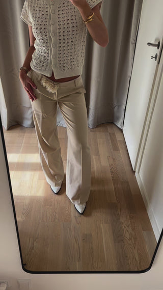 Low Waist Suit Pants in Beige · effortless scandi pants for women from ITS MAY